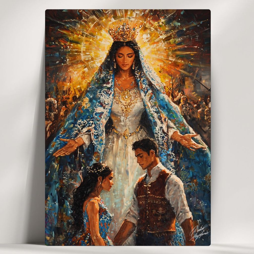 Quadro Decorativo Santa Sara Kali  - Umbanda, Cigano, Proteção e Fé - Cigana - Proteção a união