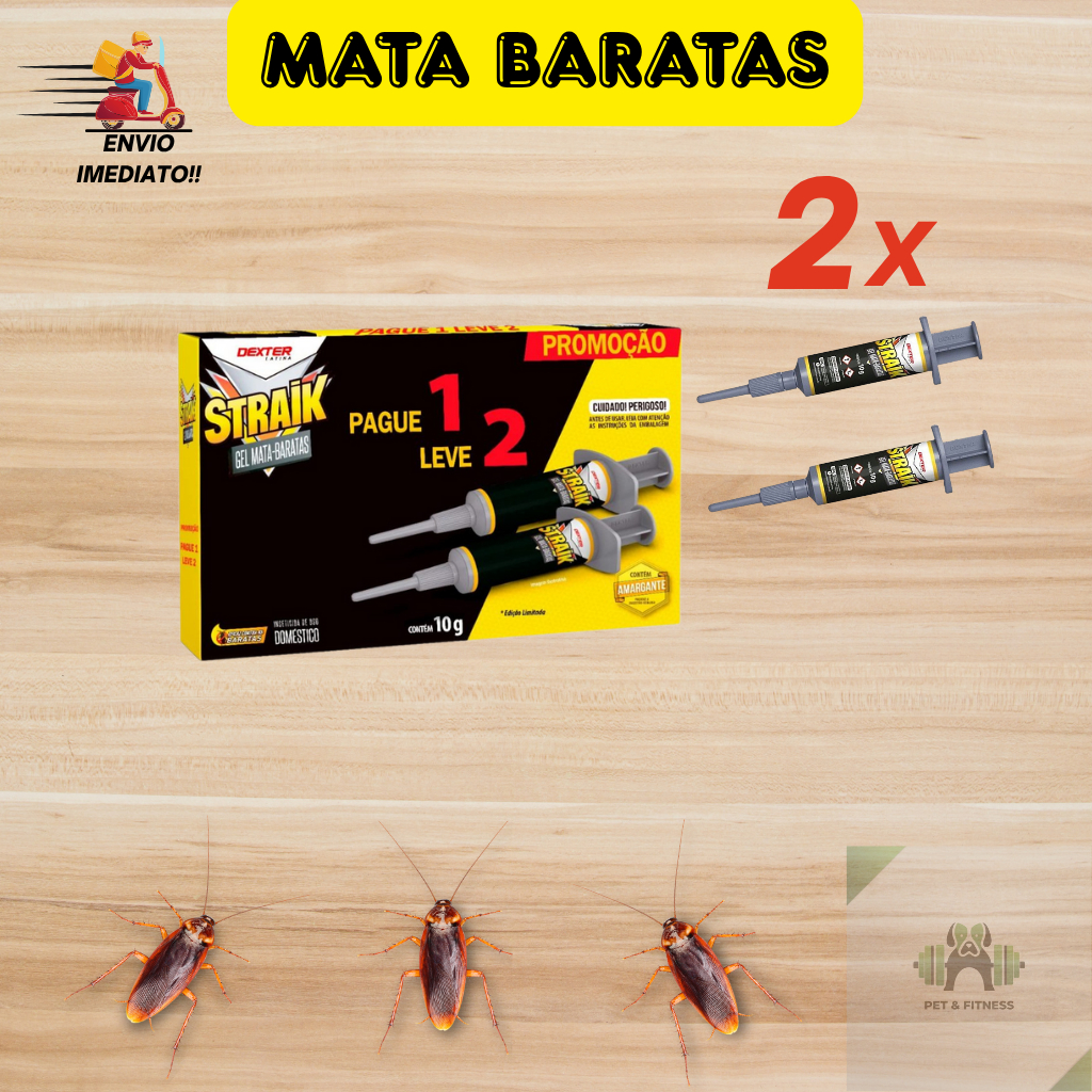 KIT STRAIK Gel Mata Baratas - O Melhor Aprovado Pela Anvisa - Caixa Com 2 Unidades (10g) Em Cada em Oferta na Shopee