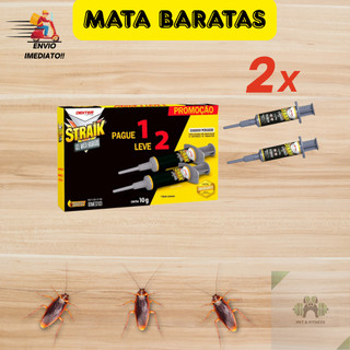 STRAIK Gel Mata Baratas - O Melhor Aprovado Pela Anvisa - Caixa Com 2 Unidades (10g) Em Cada