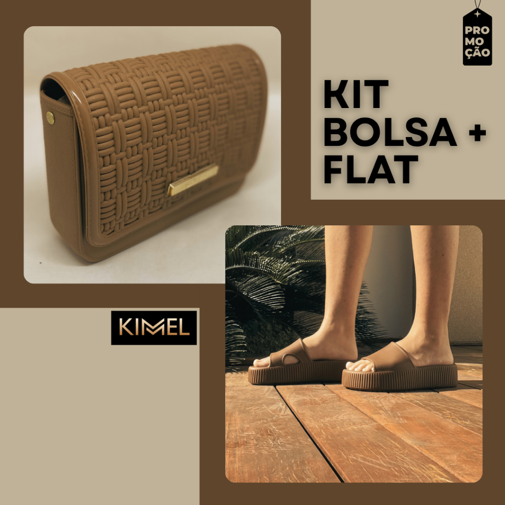 Kit Bolsa Bag Eco Impermeável + Chinelo Plataforma Leve Injetada Lançamento Promoção