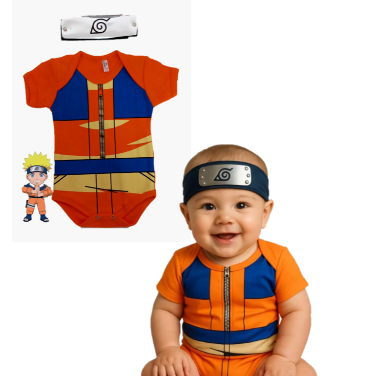 Body Bebê Naruto Body + Bandana Mesversario Akatsiki Fantasia Infantil em Oferta na Shopee