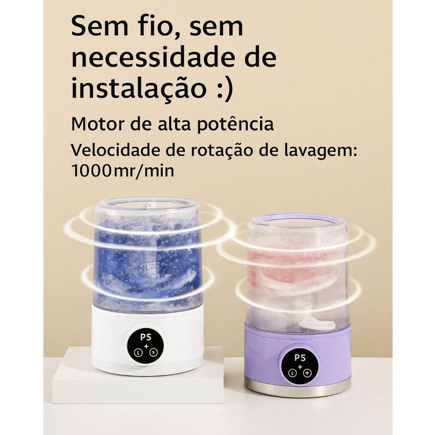 Mini máquina de lavar roupa moderna máquina de lavar automática roupa interior de viagem