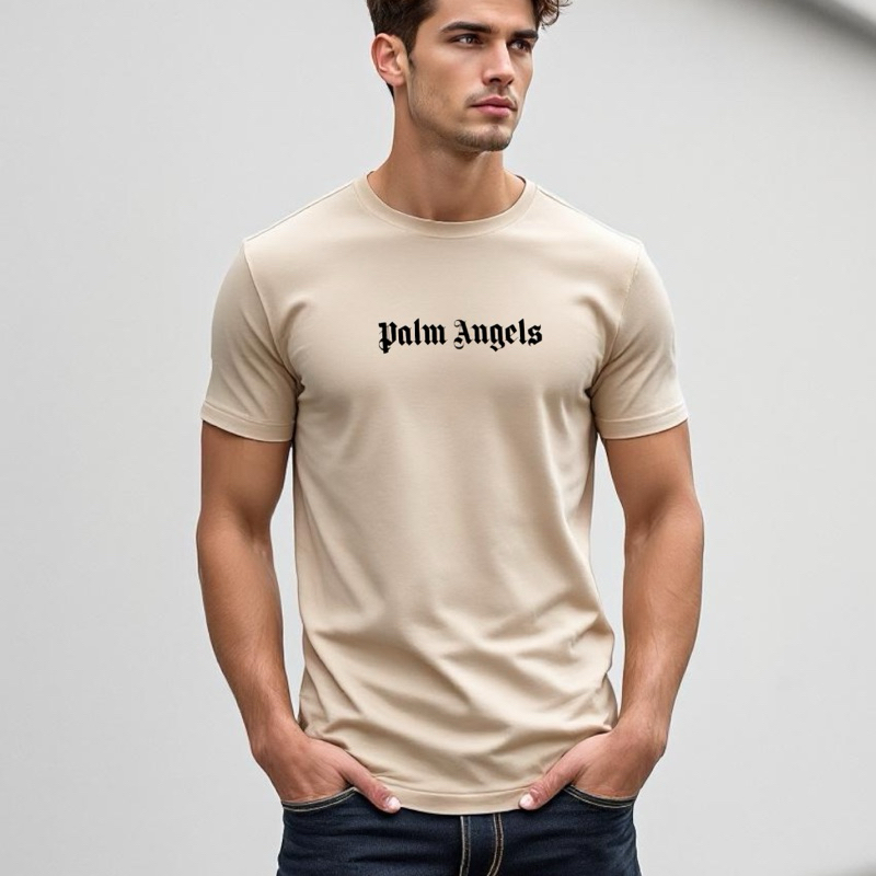 Camiseta Algodão Premium Palm Angels Blusa Masculina Unissex Slim Verão Roupa