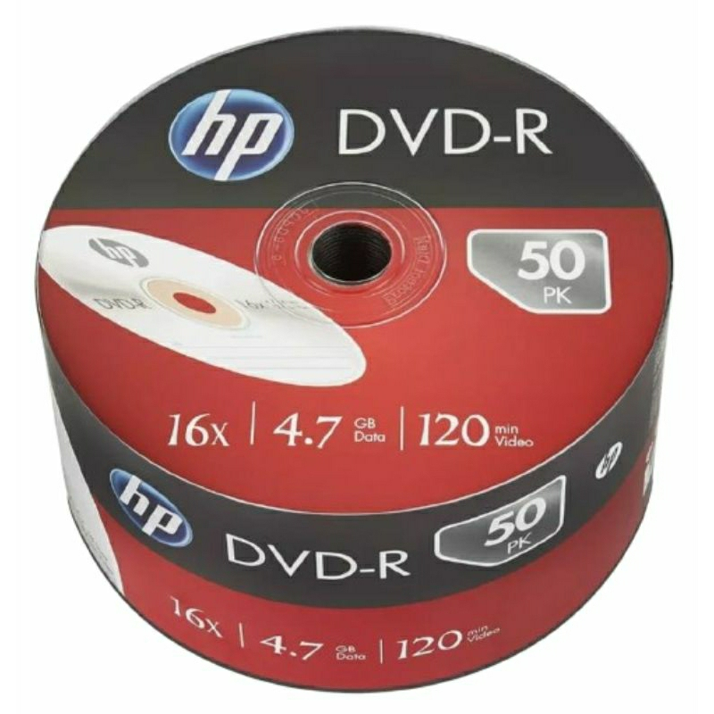 50 DVD-R HP LOGOTIPO 4.7GB 120MINUTOS 16X em Oferta na Shopee