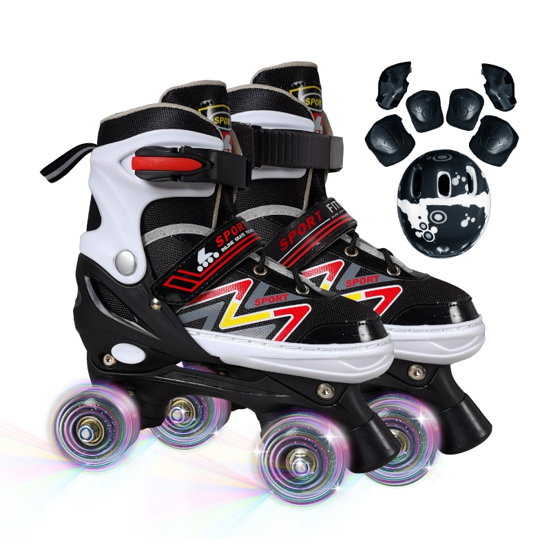 Patins Infantil 4 Rodas Led Ajustável Menina Menino Patins Quad Promoção LANÇAMENTO em Oferta na Shopee