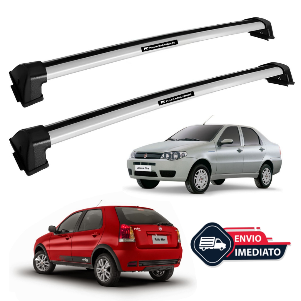 Rack Teto em Alumínio Palio e Siena 4 Portas 1996 a 2016 – Encaixe Perfeito em Oferta na Shopee