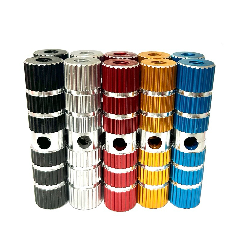 Par de Pezinho Bike NIPARTE Pedaleira Apoio Trolhinha Grossa e Complementa de Aluminio 5 Cores Preta Para Bicicleta em Oferta na Shopee