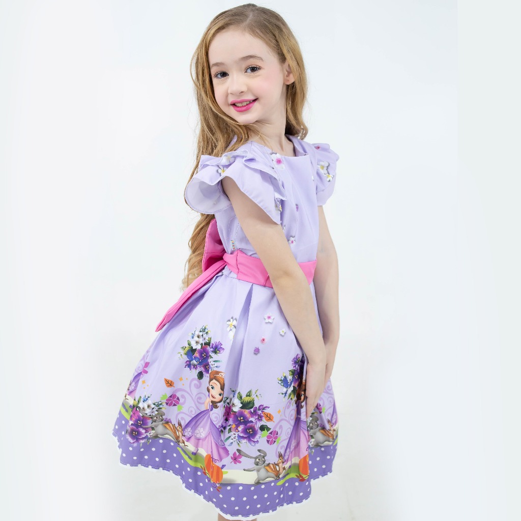 Vestido Tematico Sofia Aniversário — imagem 2 de 2