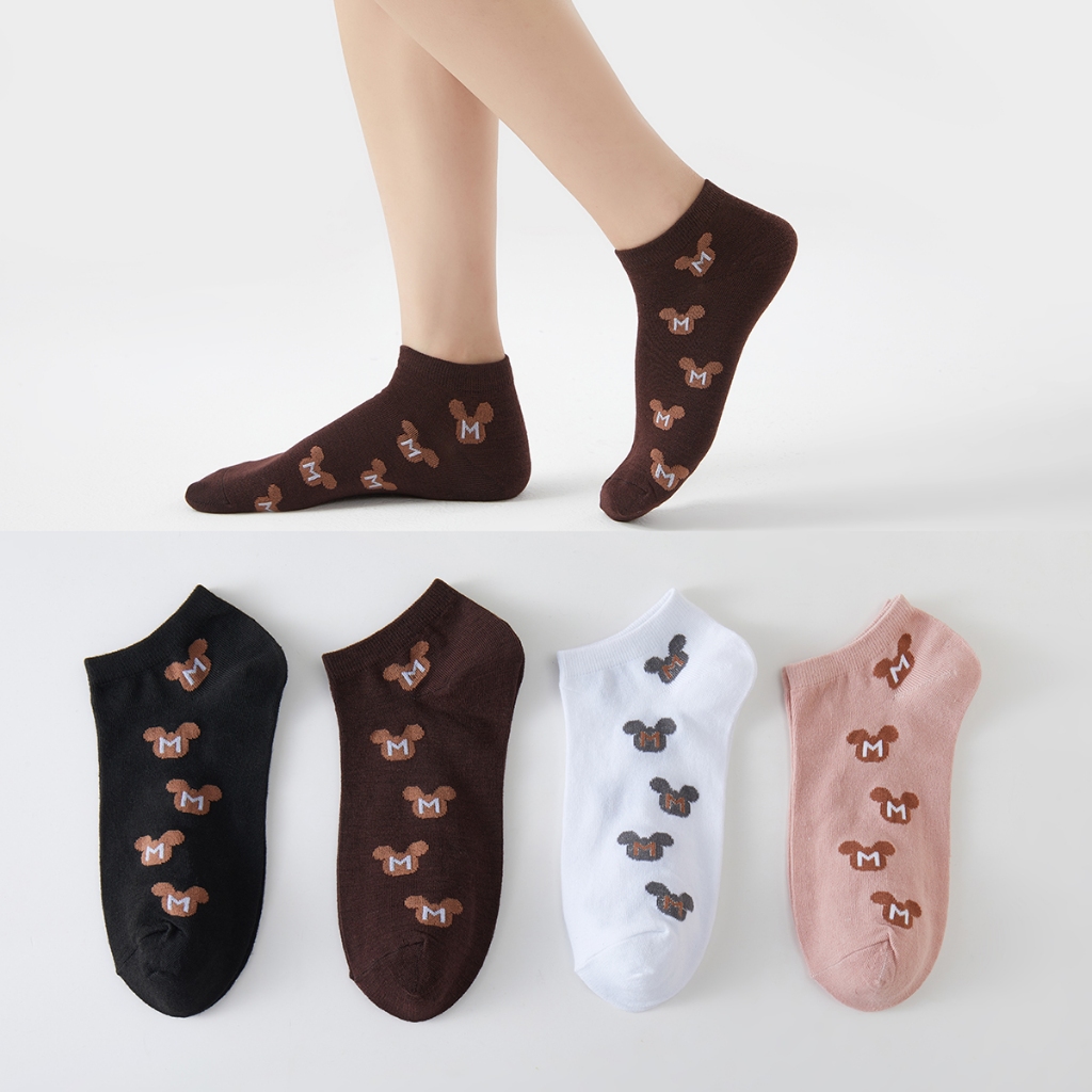 KIT COM 5 E 10 PARES DE MEIAS FEMININAS ESTAMPADAS FOFAS PARA O DIA A DIA 35-40 em Oferta na Shopee