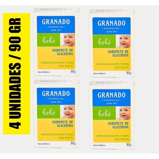 🍼 Kit com 4 unidades – Sabonete Granado Bebê 90g em Oferta na Shopee