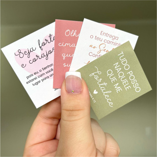 40 - 240 Unidades Mini Cartão com frases evangelicas - biblicas 4x5cm em Oferta na Shopee