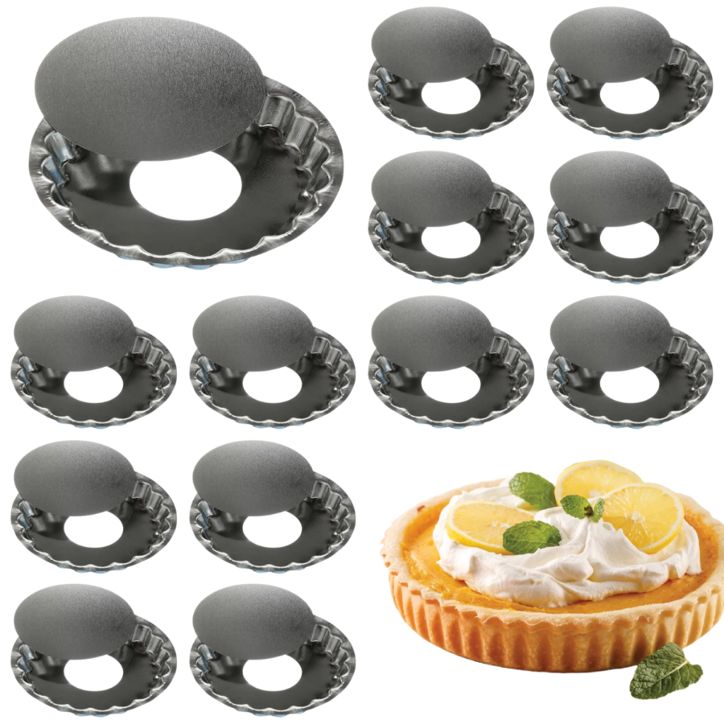 Kit 12 Forma Para Tortinha Crespa Com Fundo Removível Forminhas De Torta Doce Salgada Recheada