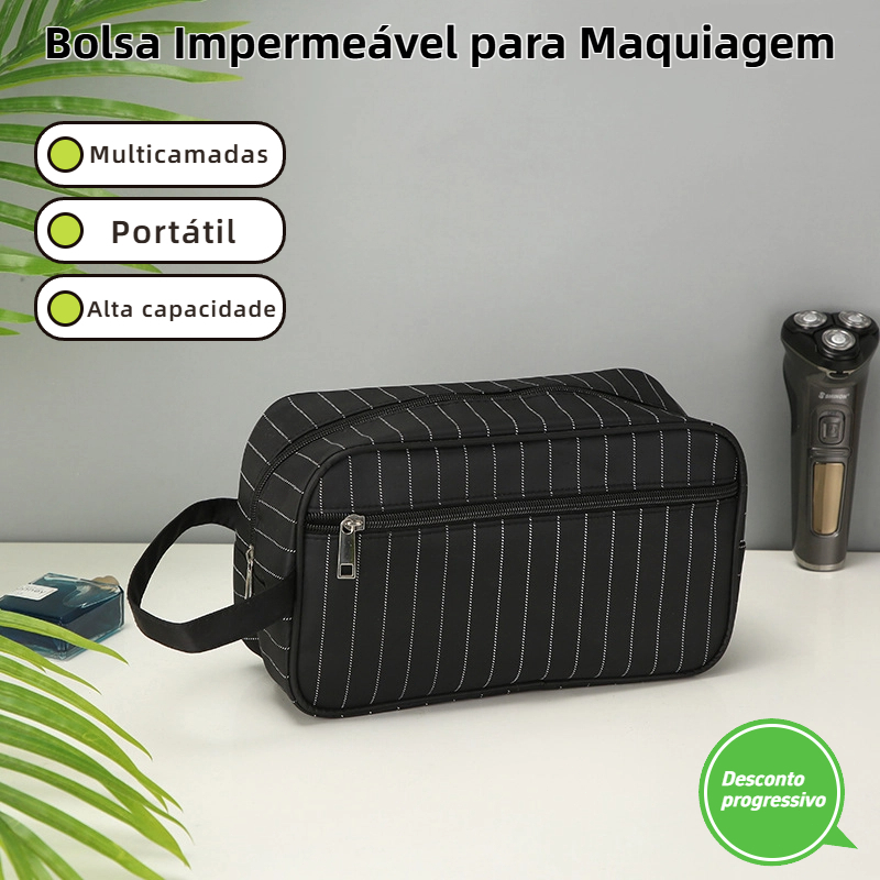 Necessaire Masculina Organizador de Cosméticos Bolsa Versátil para Viagem e Dia a Dia em Oferta na Shopee