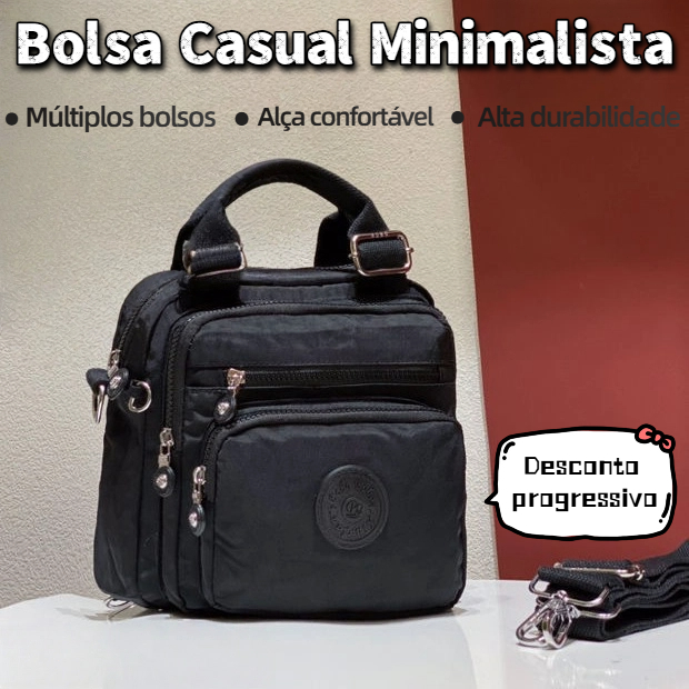Bolsa feminina nylon impermeável vira mochila transversal tiracolo leve 3em1 em Oferta na Shopee