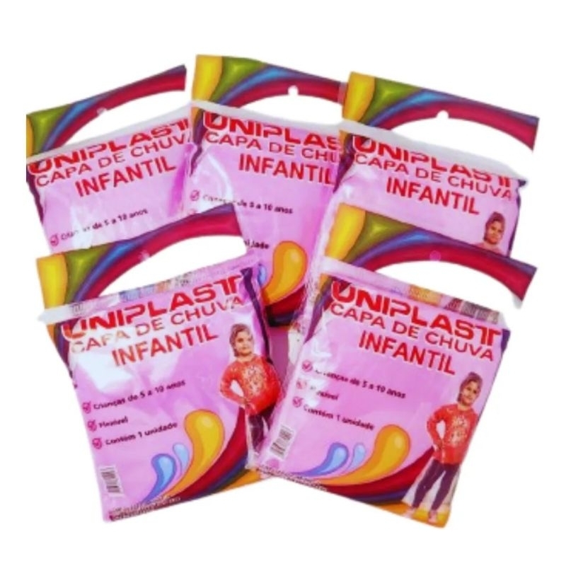 Capa de chuva Infantil Descartável