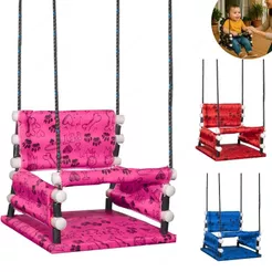 Cadeirinha Balanço Infantil Em Madeira E Com Corda Em Nylon - Promoção
