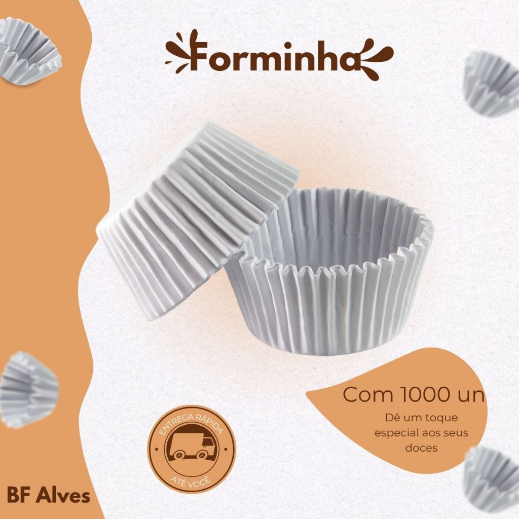 Forminha de Papel N.1 Branca c/ 1000