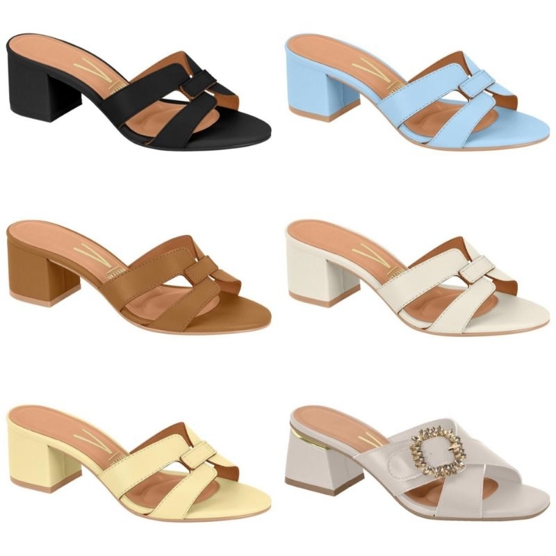 Tamanco Feminino Vizzano Salto quadrado Bloco 62911180
