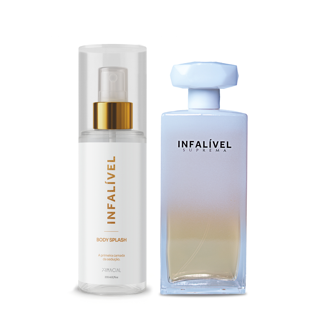 KIT PERFUME FEMININO INFALIVEL SUPREMA 100ML + BODY SPLASH 200ML - PRIMACIAL PERFUME FRESCO FLORAL