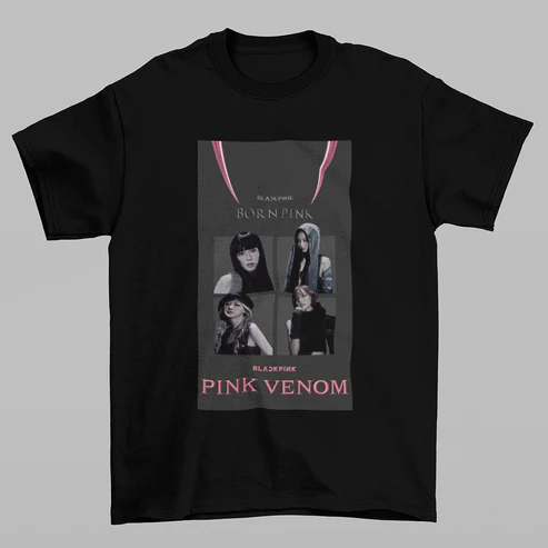 Camisa Premium Pink Venom Classic Blackpink Camiseta 100% Algodão