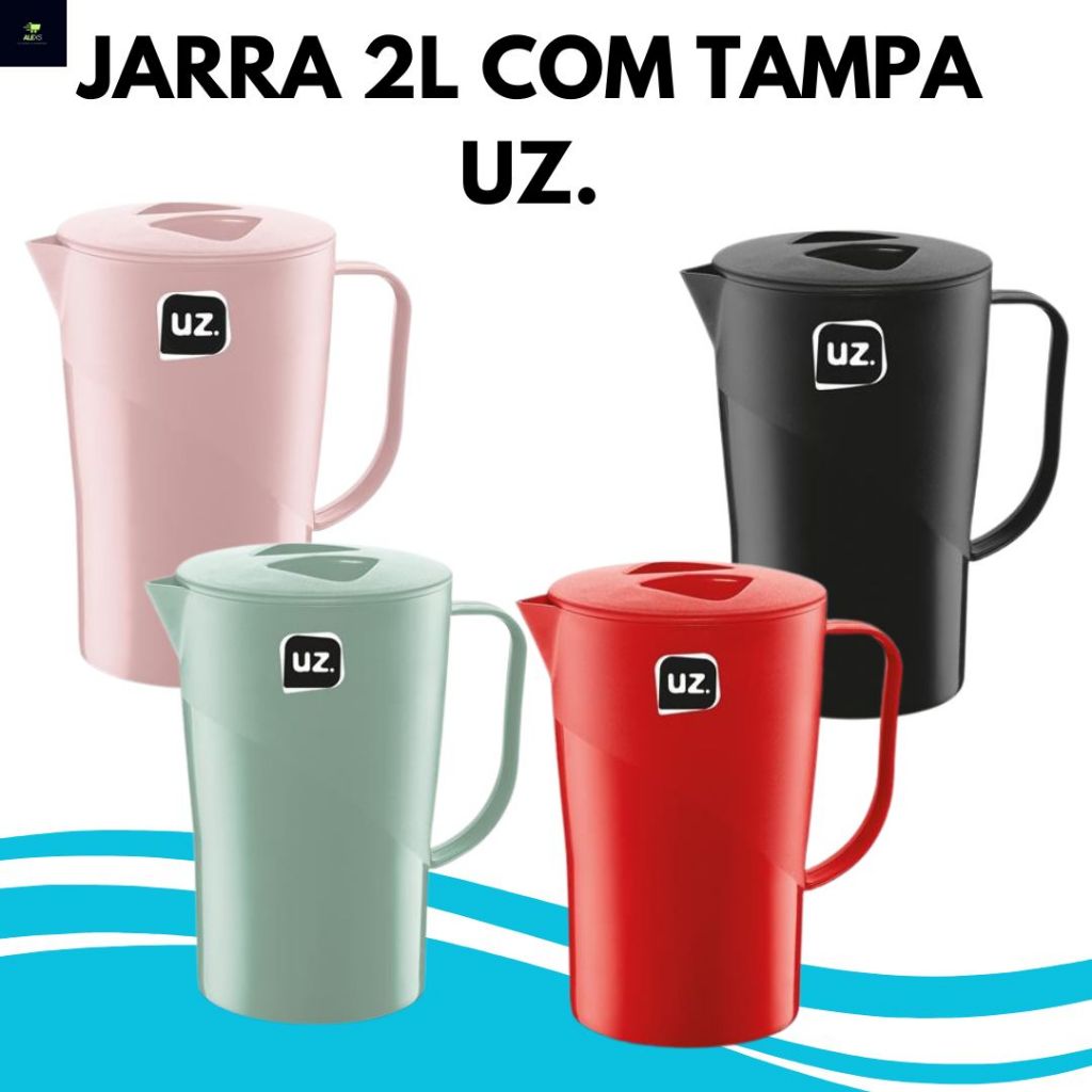 Jarra 2 Litros Com Tampa Para Suco, Água Bpa Free Uz