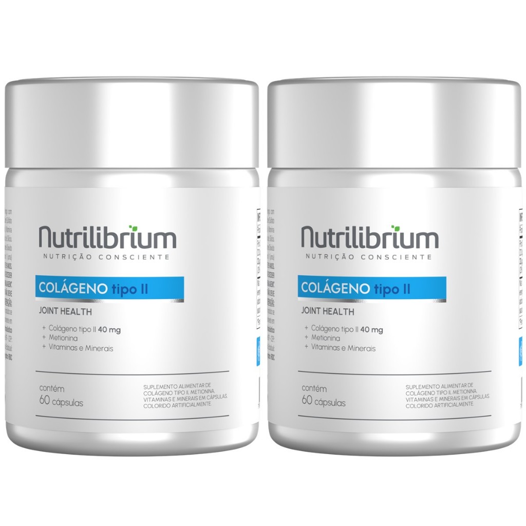 Kit 2x Colágeno Tipo 2 Premium 120 Cápsulas Com Metionina Selênio