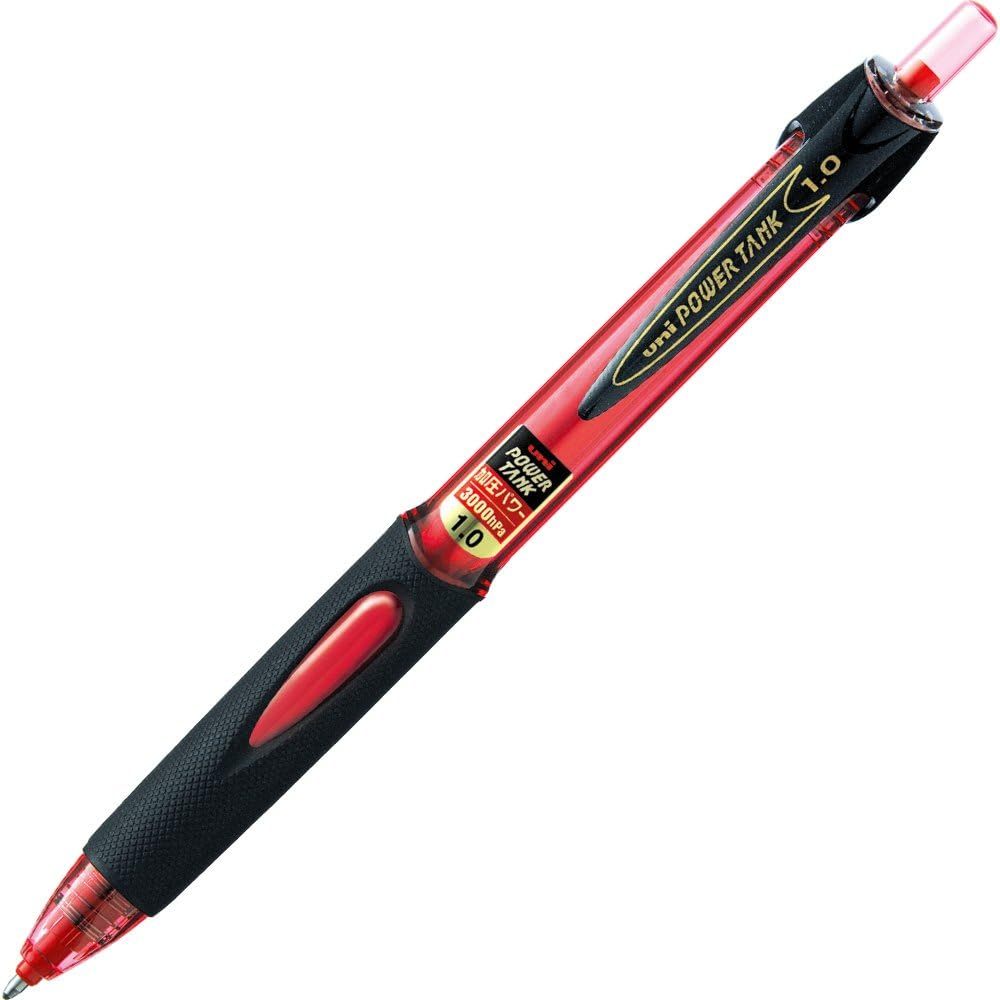 Mitsubishi Pencil Pressure Ballpoint Pen Power Tank 1.0 SN200PT10.15 Red 10 pens