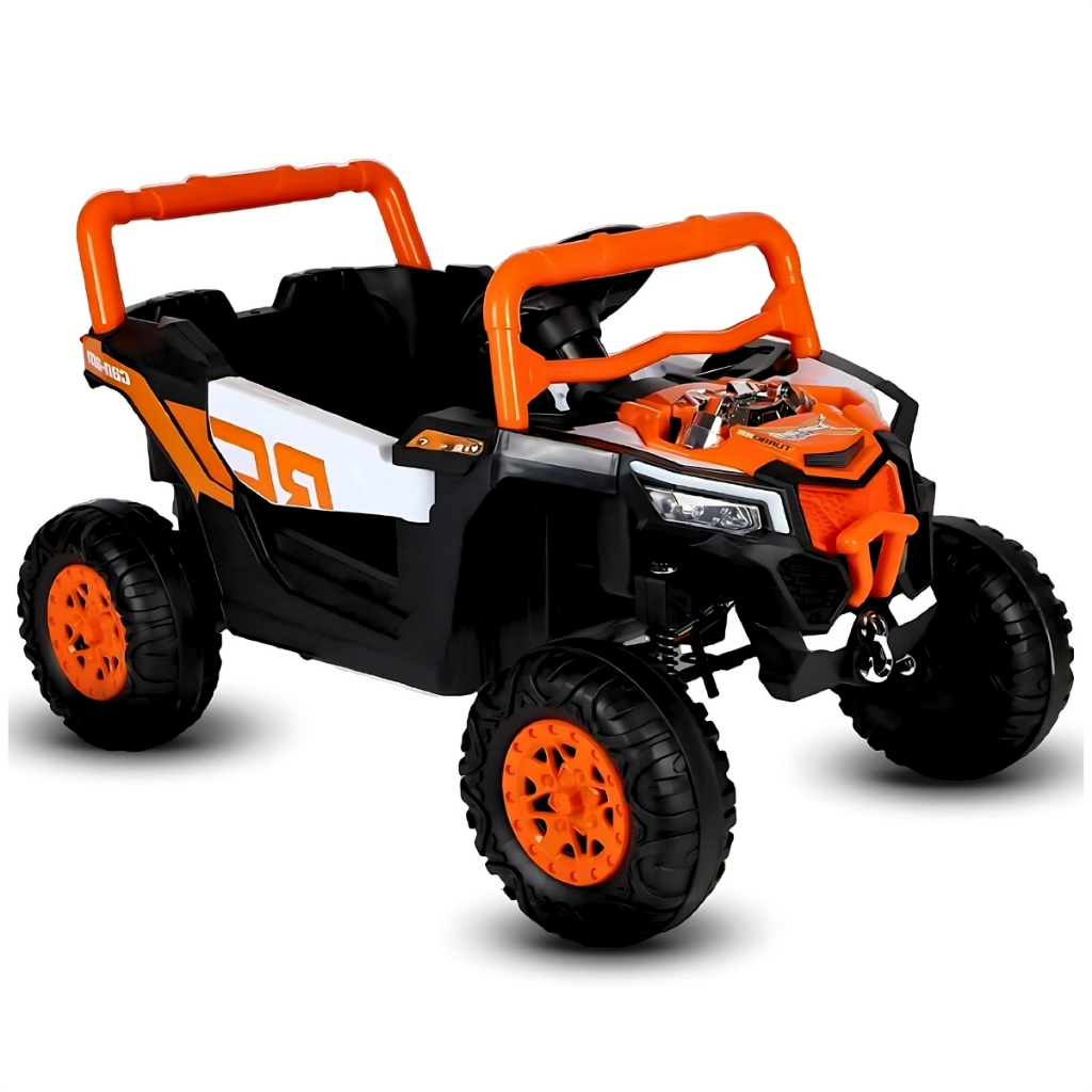 Jipe Carro Elétrico Infantil Rosa UTV 12V com Controle Som e Luz - Mom & Baby