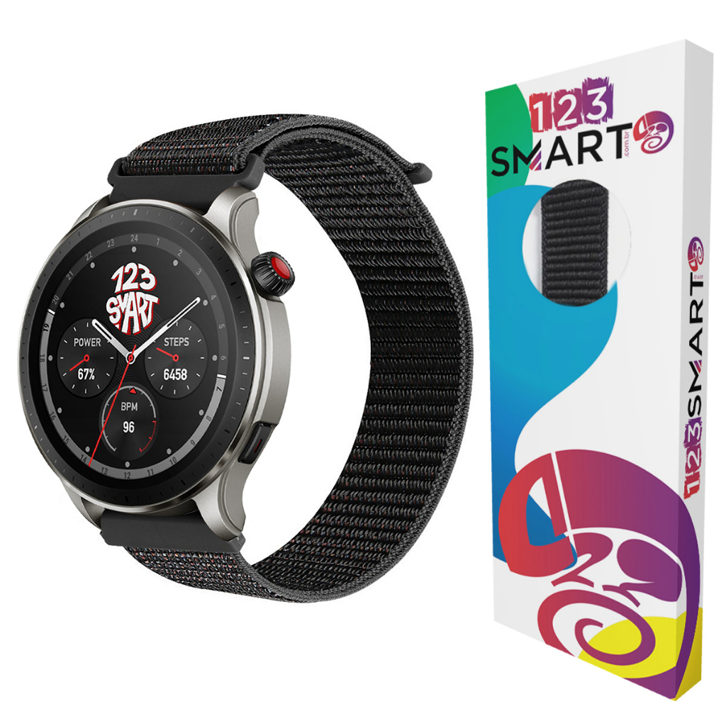 Pulseira de Nylon para Amazfit GTR 4 3 2 GTR 47mm Balance Stratos 1 2 3 Pace Bip 5 Cheetah Round Pro
