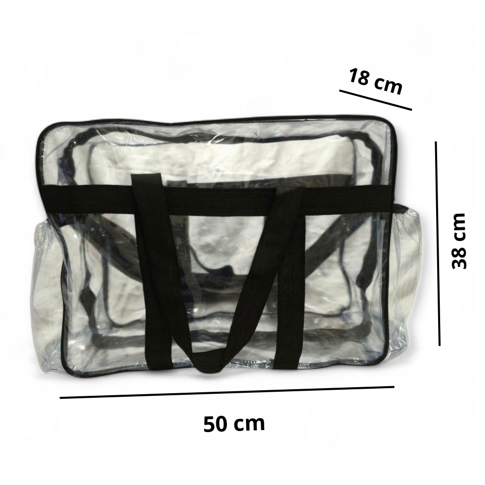 Sacola Bolsa Jumbo Transparente Multiuso/Presídio/praia