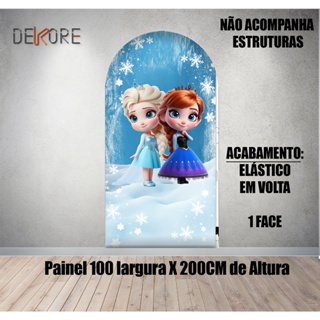 Painel Vertial Ana e Elsa Frozen Cute 1 Facce em Oferta na Shopee