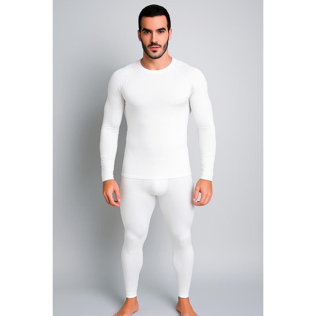 conjunto blusa e calça térmica UV unissex segunda pele em Oferta na Shopee