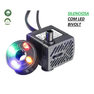 Motor Bomba Submersa Bivolt Bombinha Fonte Aquário Pet Com Led em Oferta na Shopee