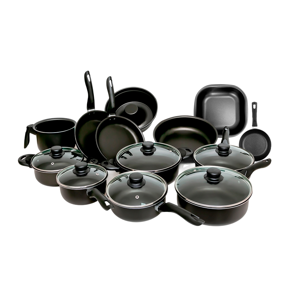 Conjunto Panelas 13 Peças Antiaderente Teflon Tampa Vidro em Oferta na Shopee