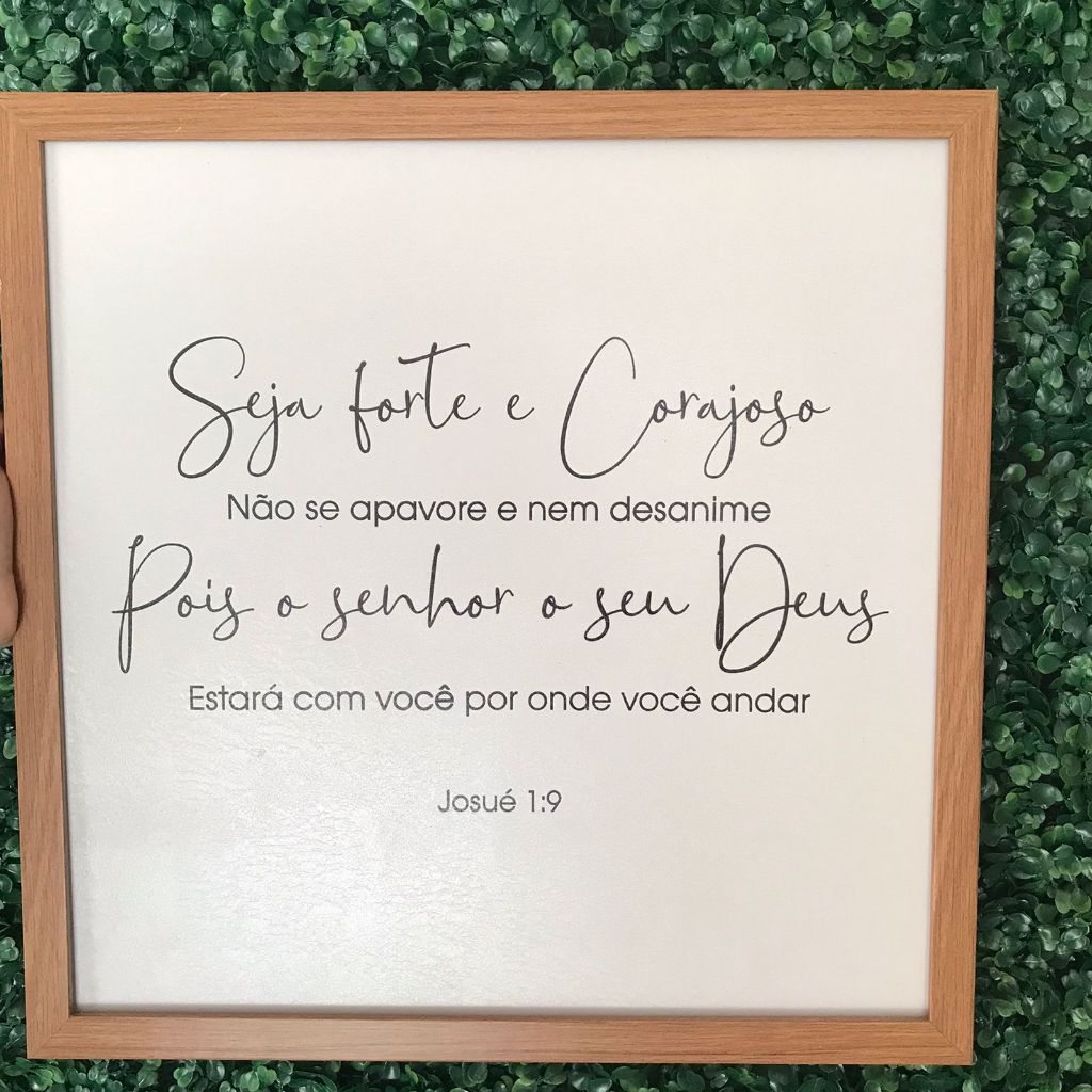 Quadro cobre caixa de luz com moldura 43x43 Nunca foi sorte sempre foi Deus para SALA/ QUARTO/ DECORAÇÃO