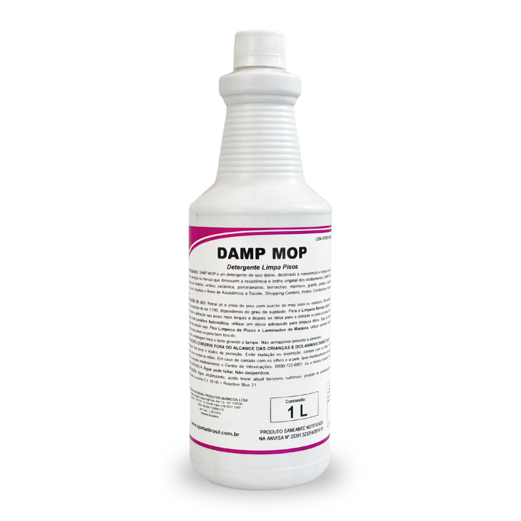 Detergente Limpa Piso Vinílico Borracha Damp Mop Spartan 1L em Oferta na Shopee