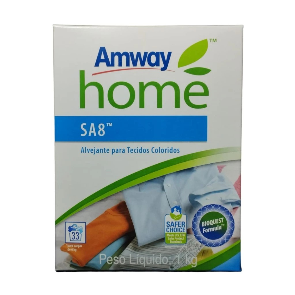 Sa8 Alvejante para Tecidos Brancos e Coloridos AMWAY C/1 KG em Oferta na Shopee