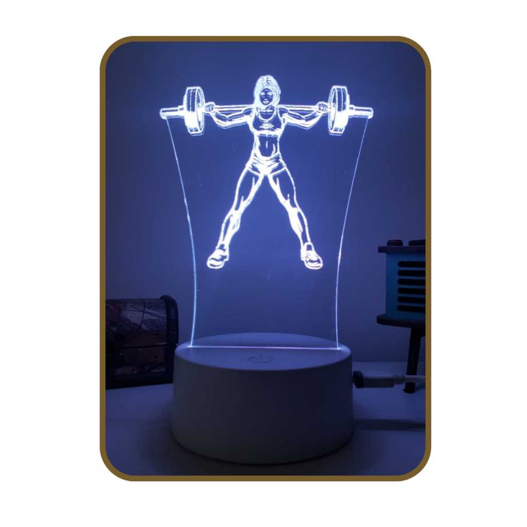 Luminária Led Musculação Usb 7 cores Abajur | Academia | Decoração em Oferta na Shopee