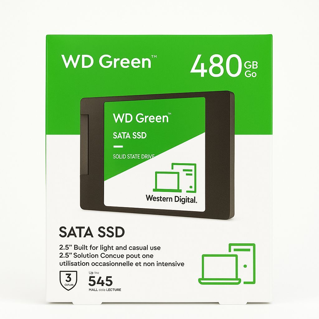 SSD WD Green 480GB INTERNO WESTERN DIGITAL SATA3 WD GREEN WDS480G3G0A 480GB VERDE