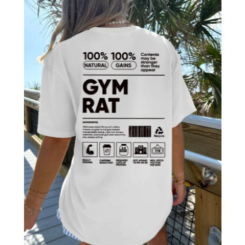 Camiseta Academia Treino Musculação Feminina Confortavél Oversized