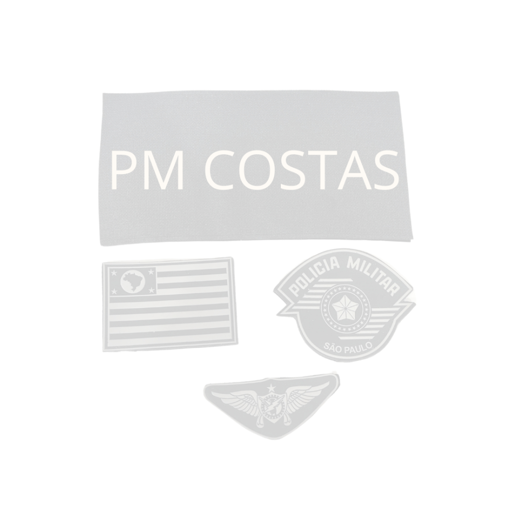 Patche Emborrachado Costa Logo Bandeira e Breve