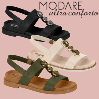 Sandalia Ortopedica Modare Feminina Ultra Conforto Pedraria em Oferta na Shopee
