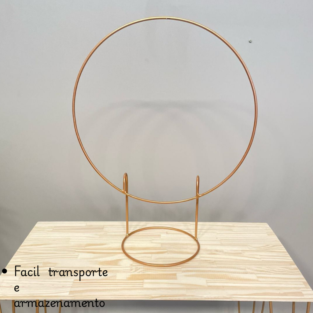 Mini Arco De Mesa Redondo Em Ferro Dourado Para Decoração De Festa Aniversário Infantil Adulto