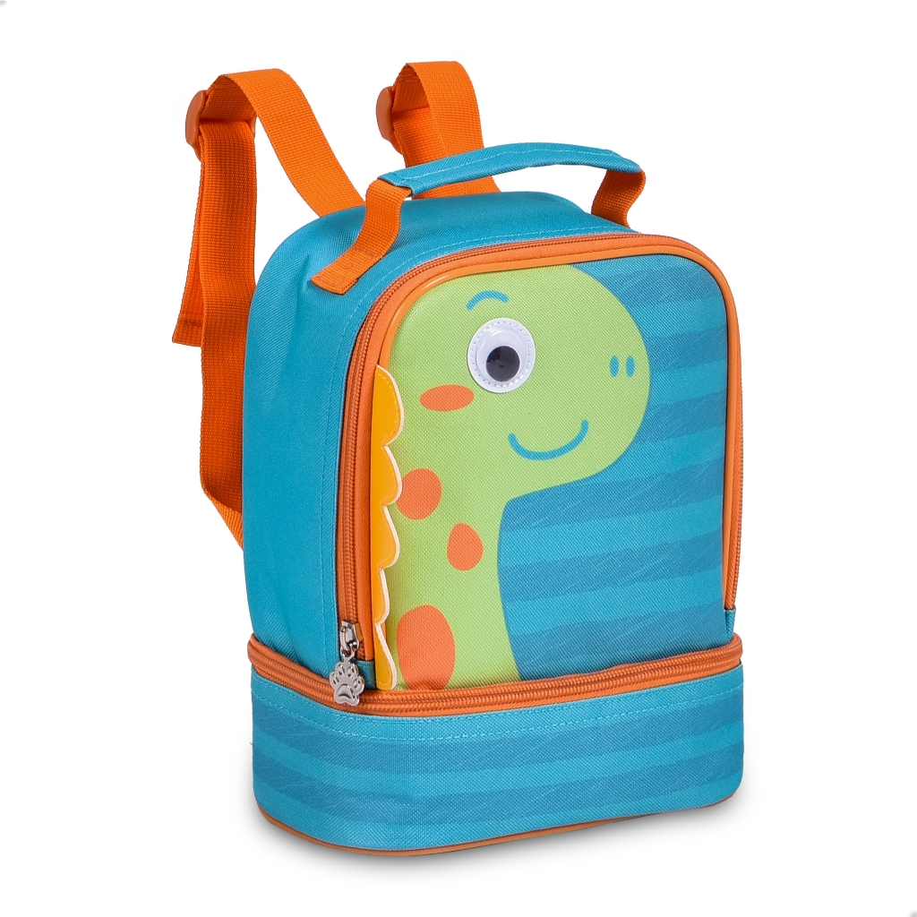 Lancheira Térmica Infantil Mochilinha Dinossauro Clio Pets 9"