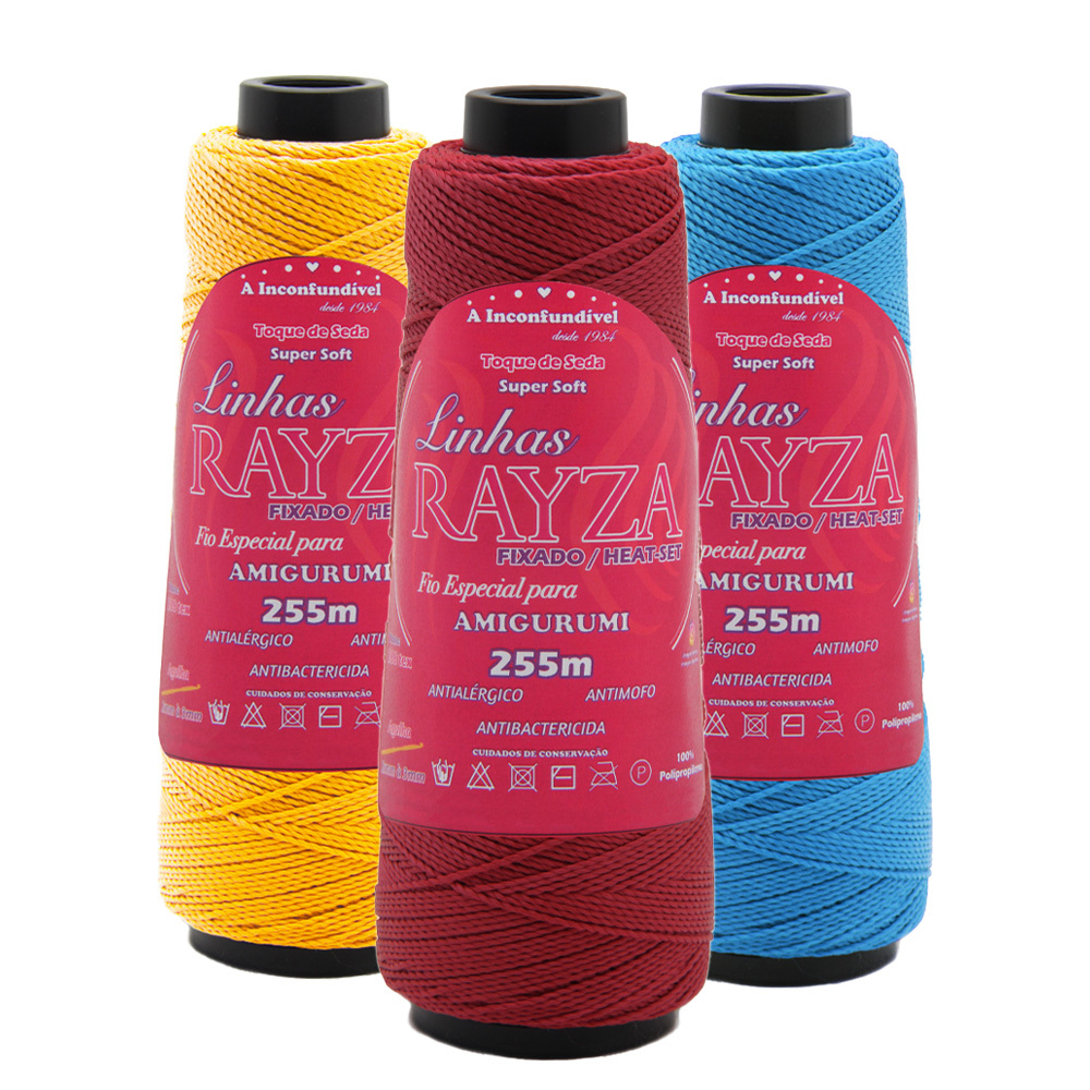 Linha Rayza Amigurumi 255mts TEX 288 100% Polipropileno