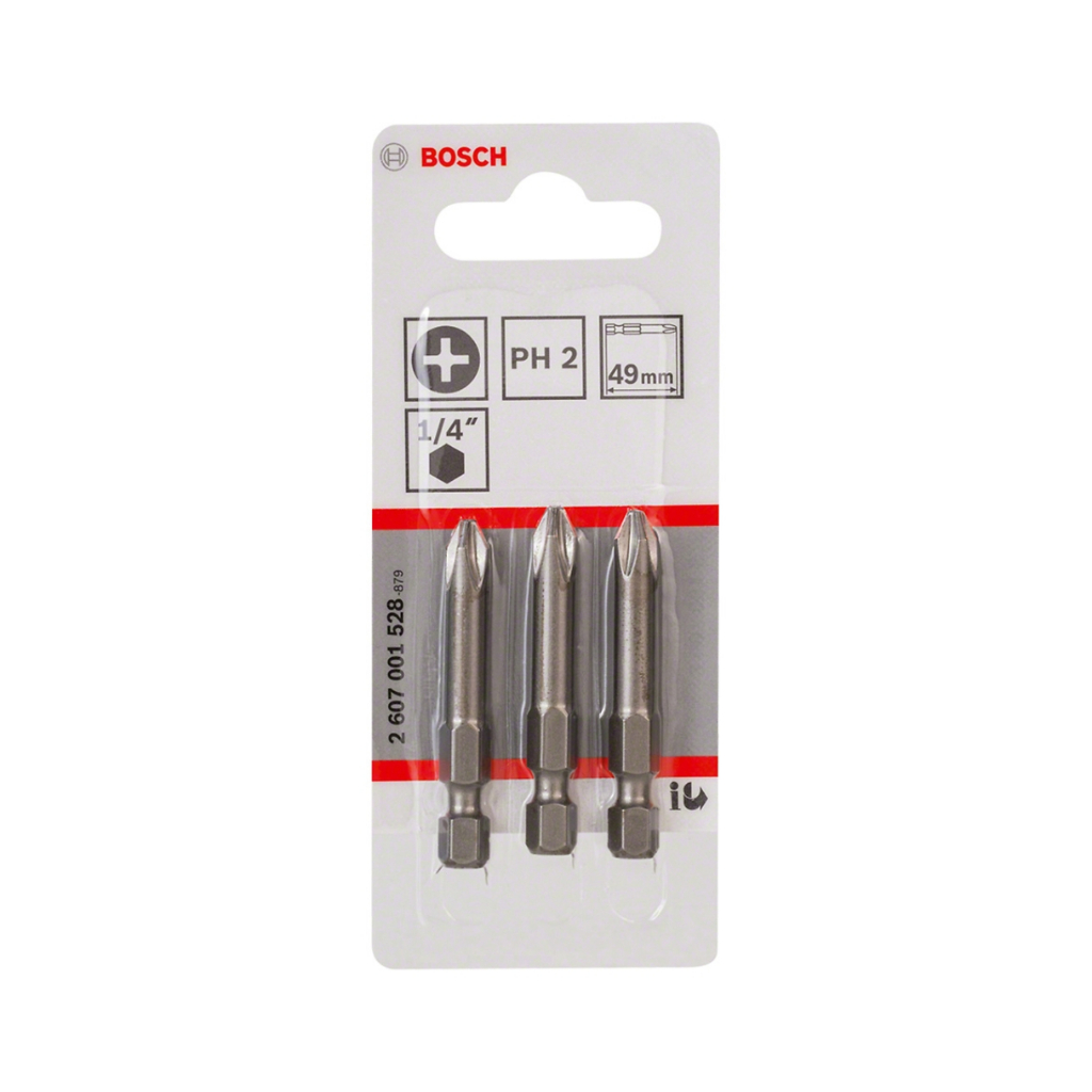 Jogo De 3 Bits Phillips Ph2 49mm Bosch em Oferta na Shopee