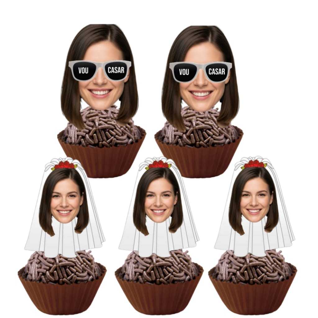 Tags Topper para Doces Brigadeiros Despedida de Solteira Chá de Casa Nova