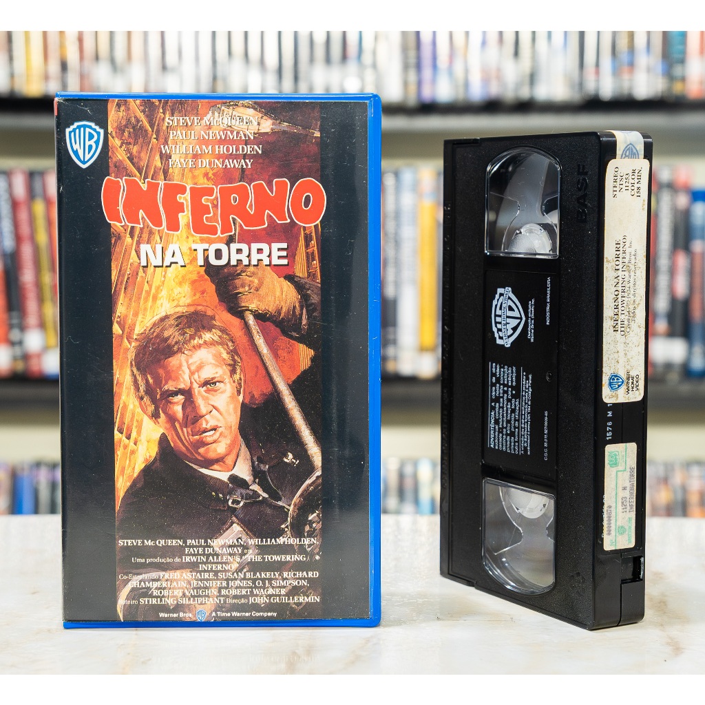 VHS Inferno Na Torre - LEGENDADO - Steve McQueen Paul Newman  - Original - Fita de Vídeo Filme - Warner - Raro