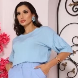 Blusa femenina manga 3/4.teçido viscolinho várias cores