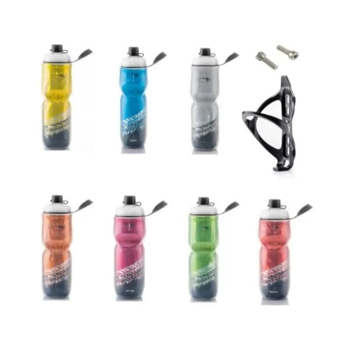Garrafa Caramanhola Térmica 600ml Ptk Com Suporte e Parafuso P/ Bike Mtb Speed Urbana Passeio em Oferta na Shopee